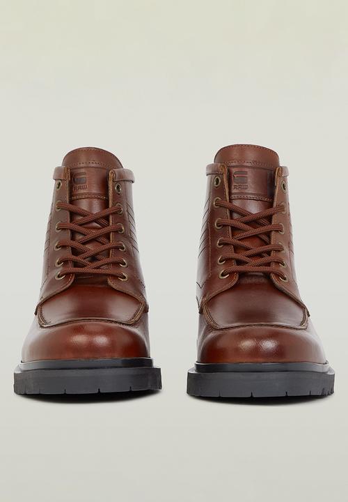 G-STAR - Tyler Boot Mid Moq Lea M - Redbrown leather