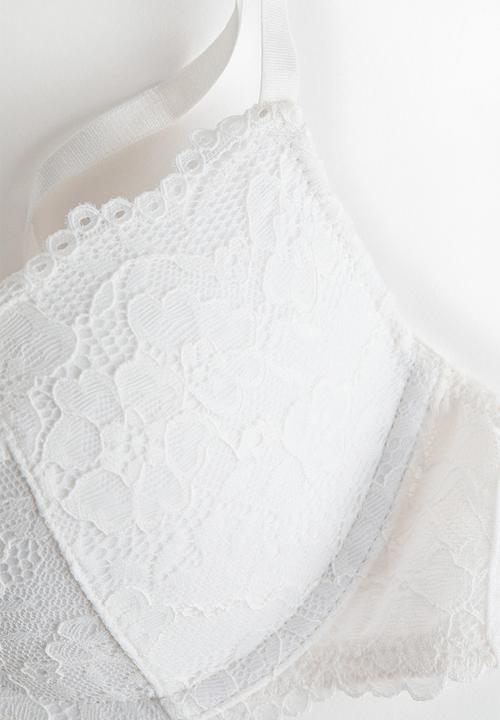 H&M - Lace super push-up bra - white