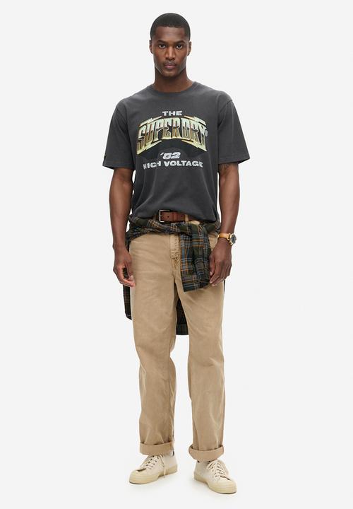 Superdry. - 70s Rock Graphic Band T-shirt - Blackboard