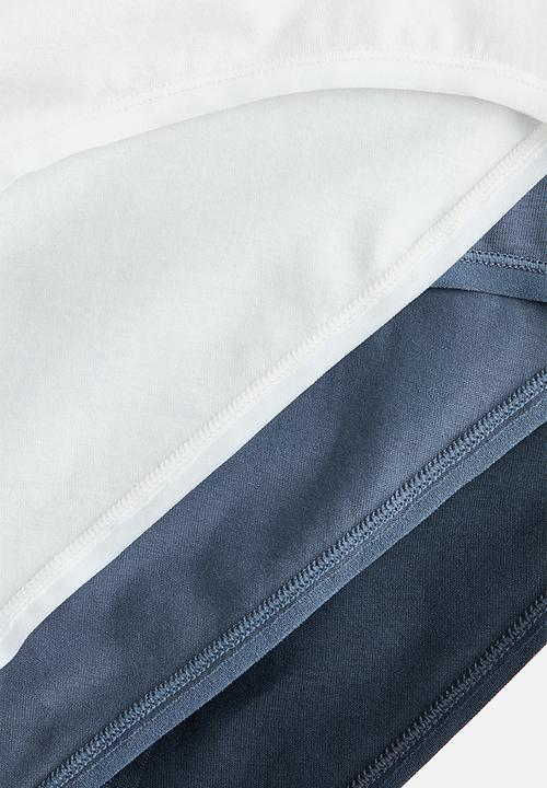 H&M - 3-pack cotton hipster briefs - blue,white