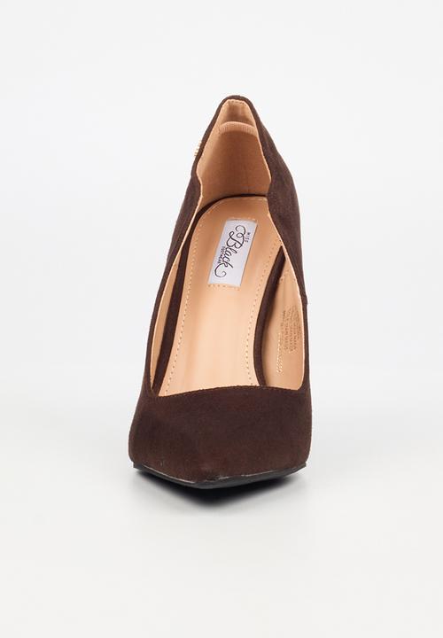 Miss Black - Lola 66 classic scallop heel - chocolate