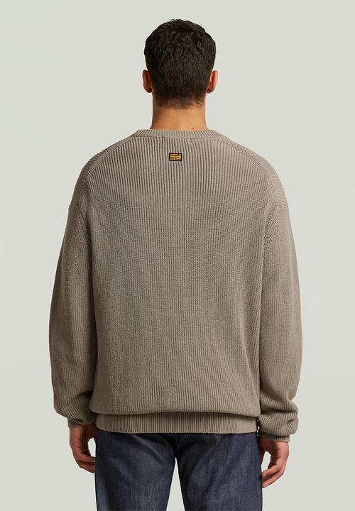 G-STAR - Stencil Gr Loose R Knit - Elephant Skin