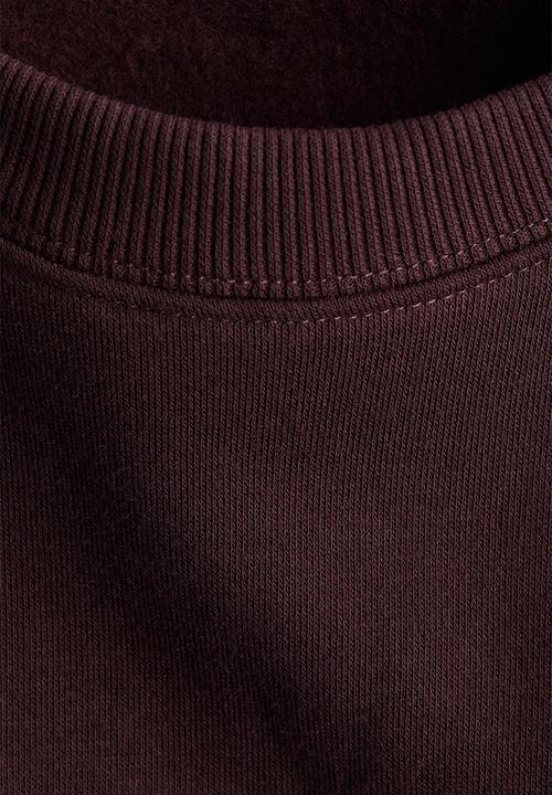 H&M - Text-motif sweatshirt - burgundy/beau paris