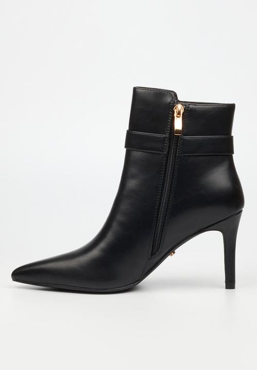 Miss Black - Moss 1 belt buckle heel ankle boot - black