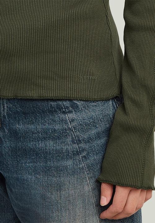 G-STAR - Slim henley r t l\s wmn - Asfalt