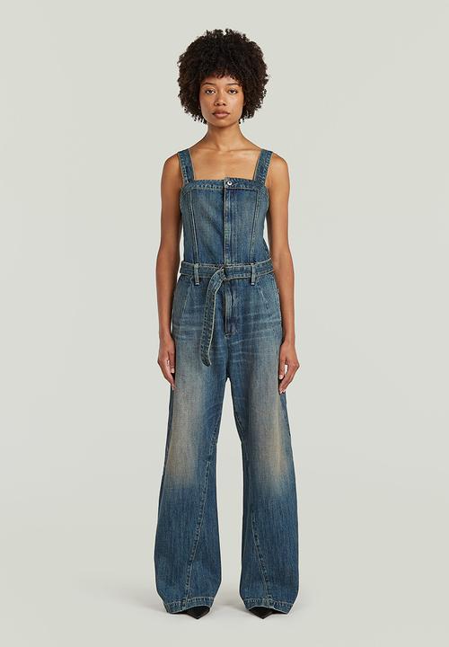 G-STAR - Bustier 3D Jumpsuit wmn - Antique blueschist