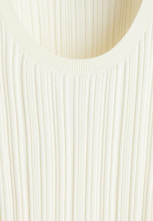 H&M - Slim fit ribbed vest top - white