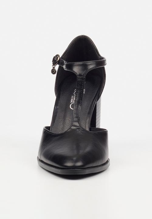 Miss Black - Kaia 2 t-bar block heel - black