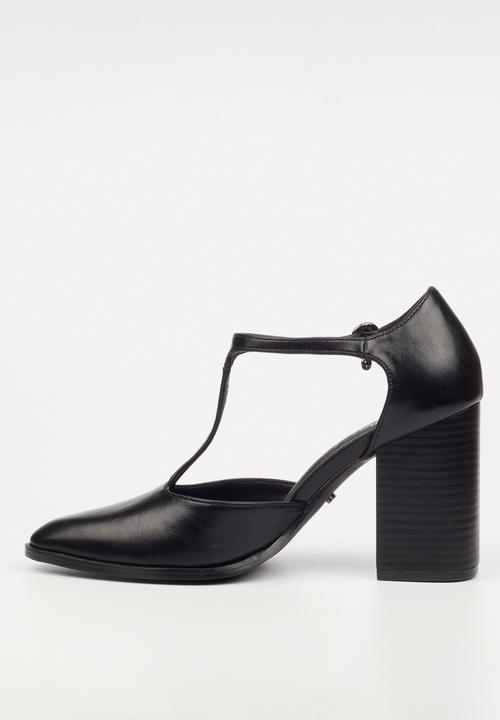 Miss Black - Kaia 2 t-bar block heel - black