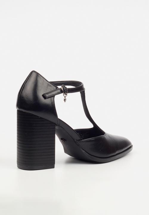 Miss Black - Kaia 2 t-bar block heel - black