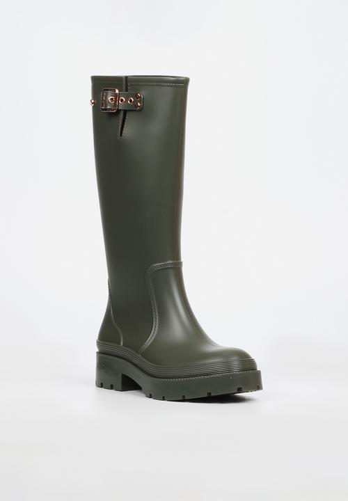 Viabeach - Laine 2 long buckle rain boot - khaki