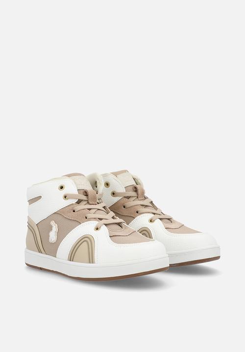 POLO - Colour Block High Top Sneaker -Stone