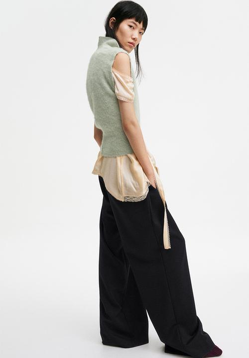 H&M - H&M Studio: Alpaca-blend sweater vest -  light dusty green 