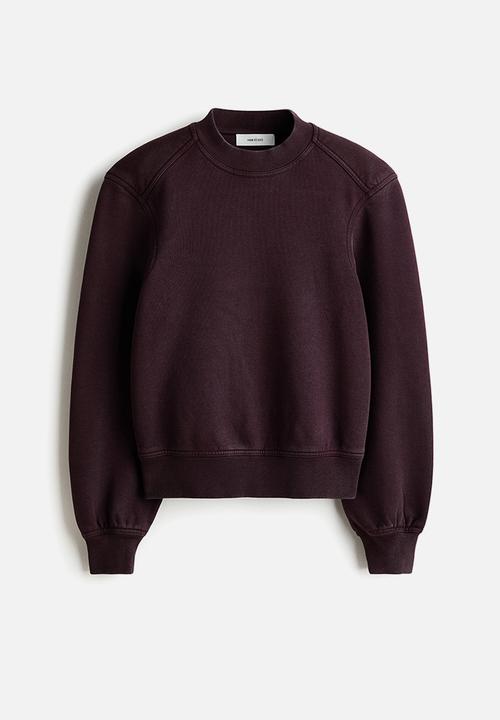 H&M - H&M Studio: Cotton sweatshirt - dark plum purple 