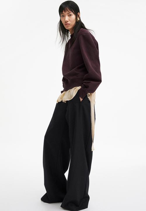 H&M - H&M Studio: Cotton sweatshirt - dark plum purple 