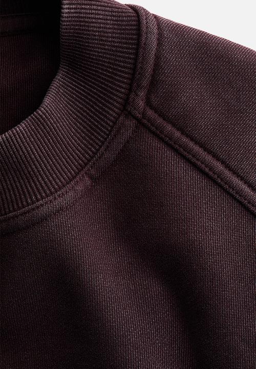 H&M - H&M Studio: Cotton sweatshirt - dark plum purple 