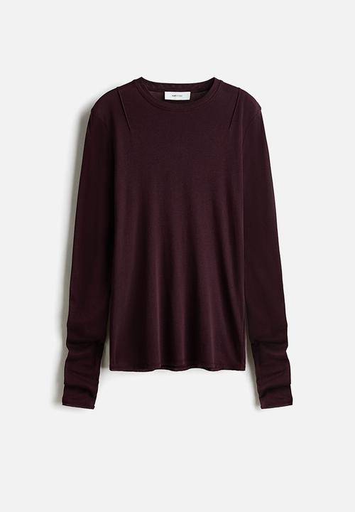 H&M - H&M Studio: Pima cotton top - purple