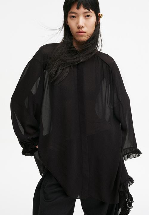 H&M - H&M Studio: Chiffon blouse - black