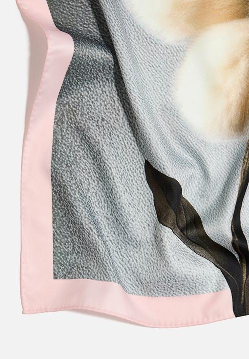 H&M - H&M Studio: Printed scarf - light pink/light beige 