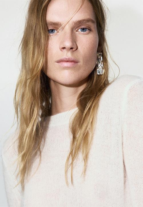 MANGO - Sweater paulete - natural