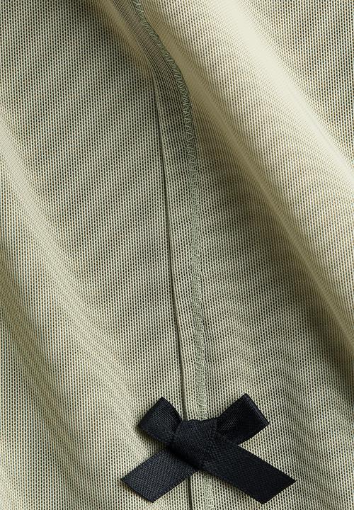H&M - H&M Studio: Bow-detail mesh skirt - light khaki green