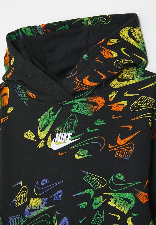 Nike - Nike all-over print reveal hoodie - black