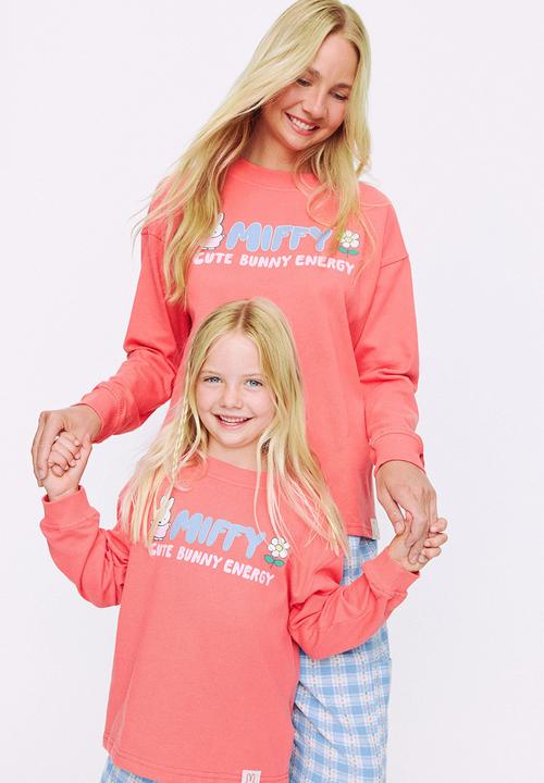 Miffy Adult Long Sleeve Pj Set License - Lcn Mif Coral Red/ Miffy