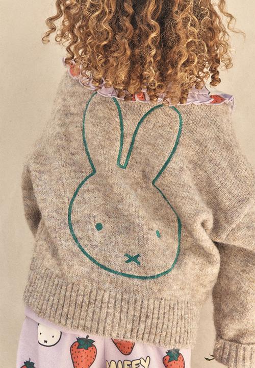 Cotton On - Sleep Knit Cardigan License - Lcn Mif Latte Cream/ Miffy Head