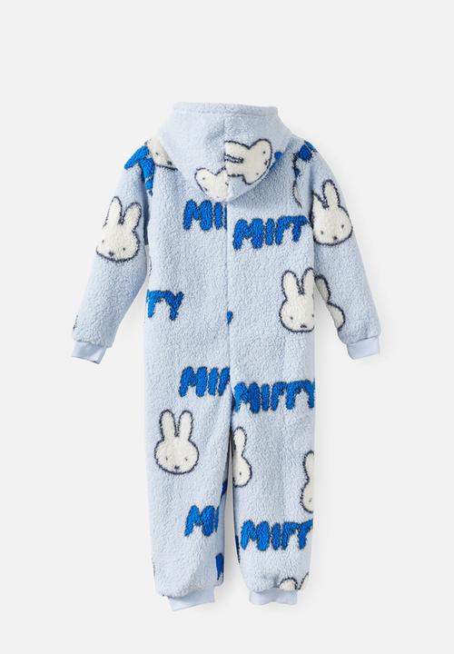 Cotton On - Hooded Onesie License - Lcn Mif Ice Blue/Miffy Bubble Faces