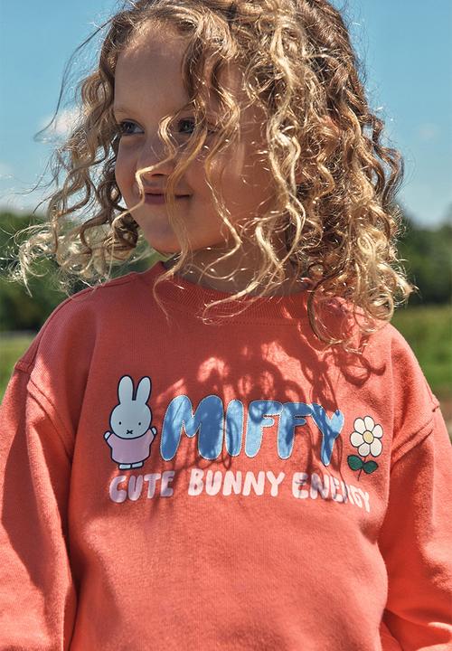 Cotton On - Miffy Long Sleeve Pj Set License - Lcn Mif Coral Red/ Miffy Cute Bunny