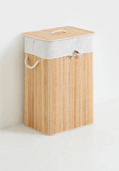 Bathroom Solutions - Bamboo laundry basket - neutral