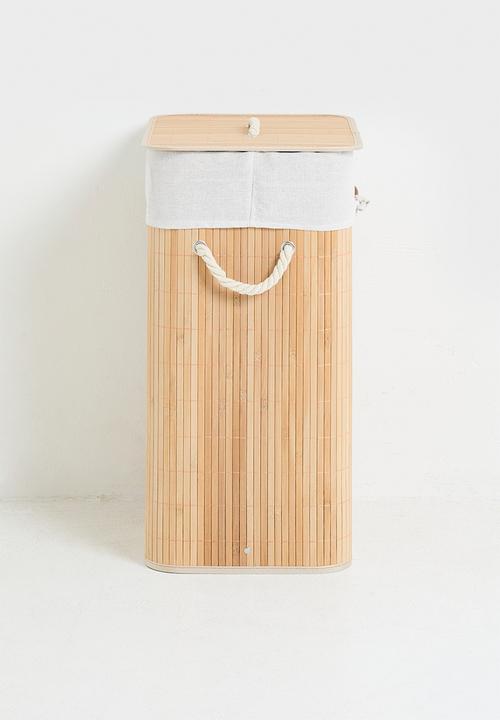 Bathroom Solutions - Bamboo laundry basket - neutral