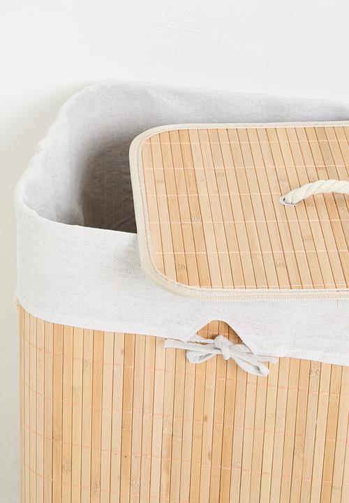 Bathroom Solutions - Bamboo laundry basket - neutral
