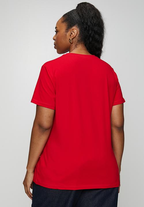 Plus wmn allie ss t-shirt- red