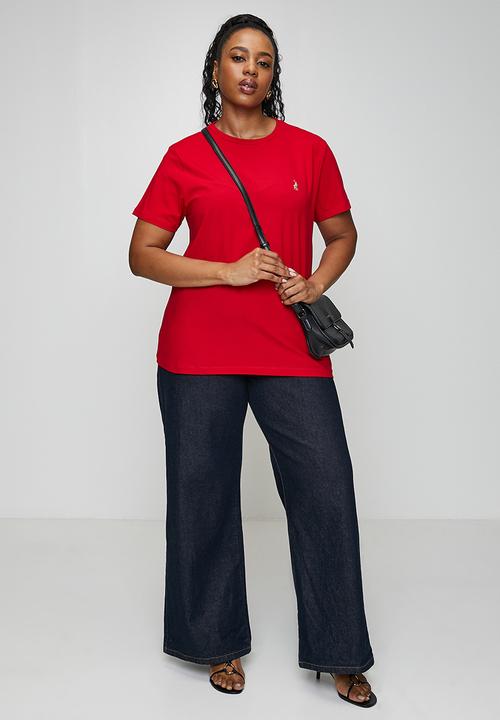 POLO - Plus wmn allie ss t-shirt - red