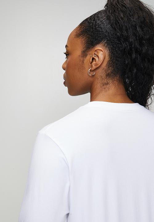 POLO - Plus wmn alice ls t-shirt - white