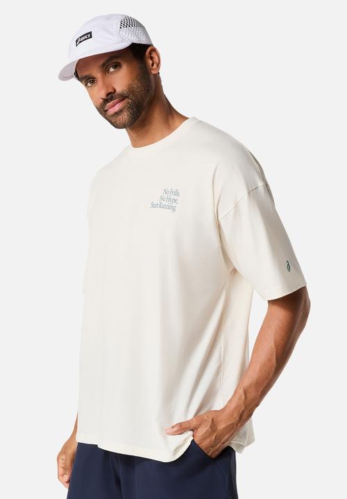 ASICS - Runner Message Graphic Relaxed Tee - Cream