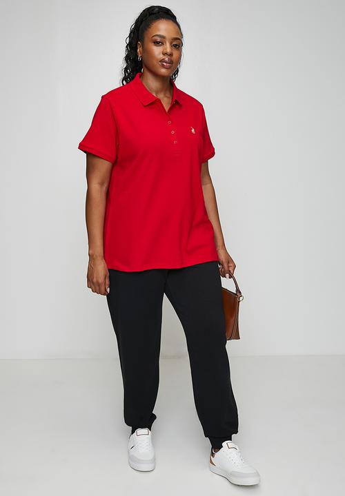 POLO - Plus wmn margot ss golfer - red