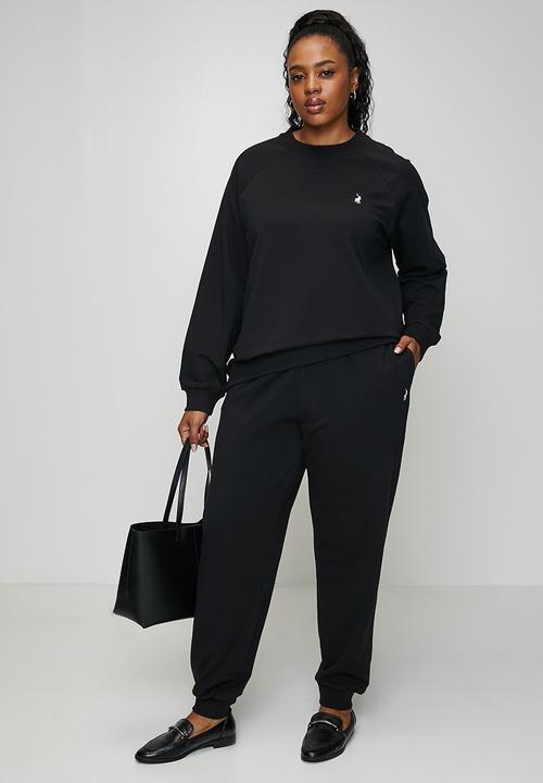 POLO - Plus wmn sophia ls track top - black