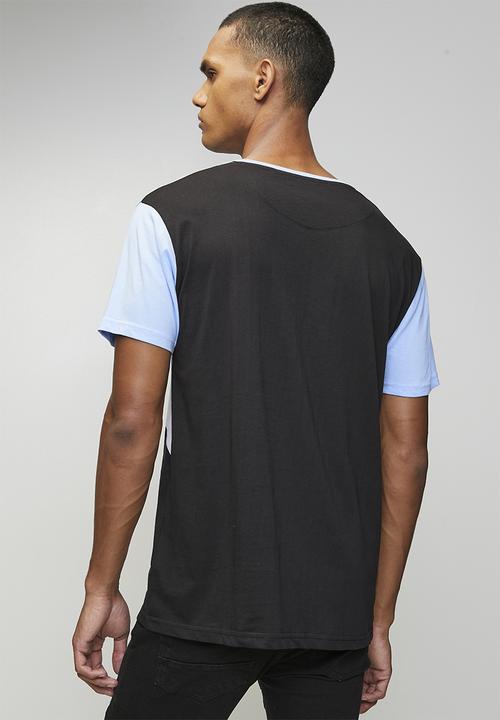 Brave Soul - Crew Neck Short Sleeve T-Shirt - Cloud Blue/Optic White/Jet Black