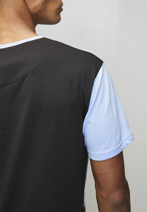 Brave Soul - Crew Neck Short Sleeve T-Shirt - Cloud Blue/Optic White/Jet Black