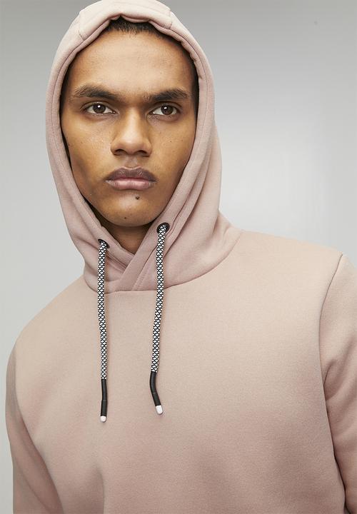 Brave Soul - Hoody With Cross Over Hood - Dusky Pink