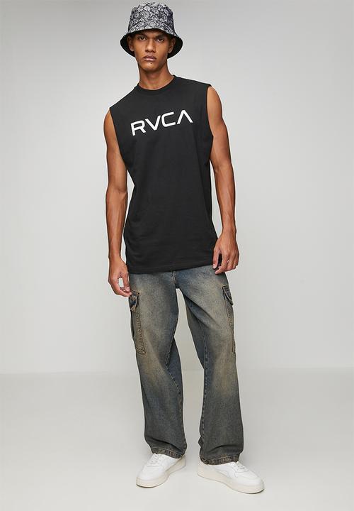 RVCA - Big Rvca Muscle - Black - WHITE LOGO