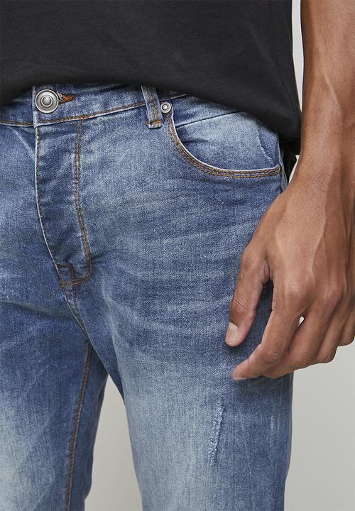 Brave Soul - Denim Skinny Fit Jean Long Length - Blue