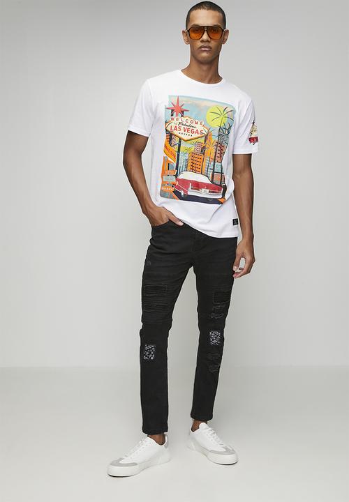 Brave Soul - Denim Biker Jean Regular Length - Charcoal Wash