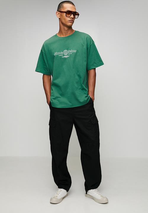 Cotton On - Box Fit Text T-Shirt - Emerald / Above 1991