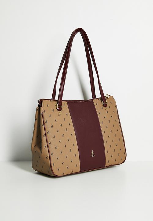 POLO - Sonora tote bag - burgundy & brown