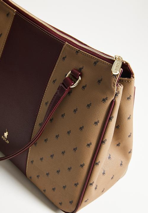 POLO - Sonora tote bag - burgundy & brown