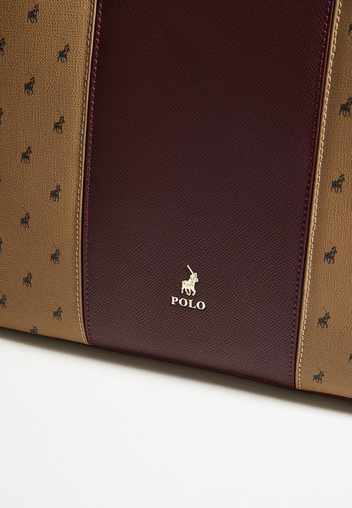 POLO - Sonora tote bag - burgundy & brown