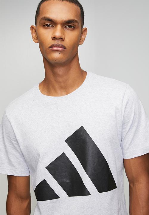 adidas Performance - Big Logo SJ Tee - Light Grey heather / carbon